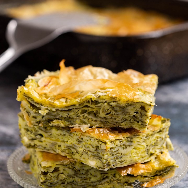 EASY Feta and Ricotta Cheese and Spinach Pie With Phyllo (Filo) Dough