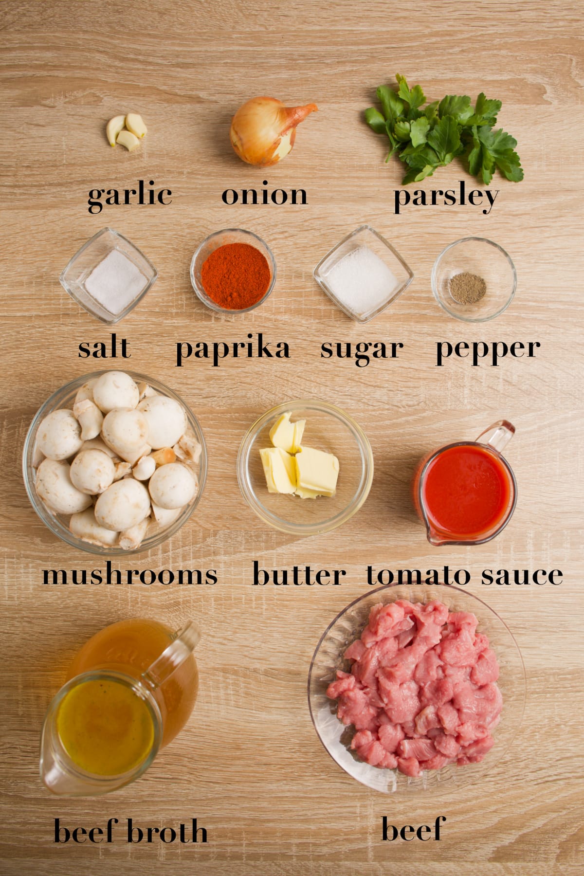 Ingredients needed to make the recipe.