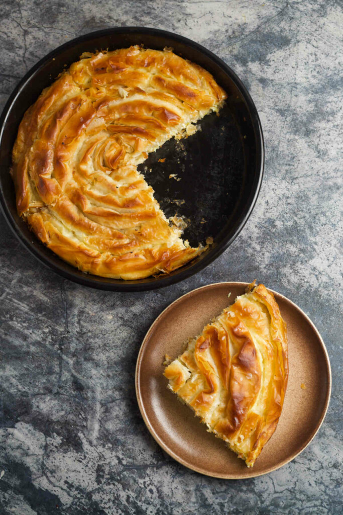 Zucchini Pie With Phyllo Dough and Cheese Filling - Balkan Lunch Box