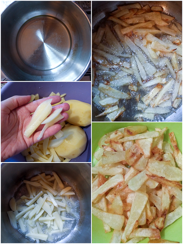 homemade french fries pofrit prep