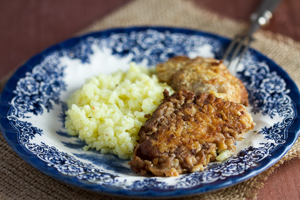  Let me break down these red wine veal schnitzels. Today we're making veal (which is nothing but a younger version of beef) schnitzels (basically just means breaded meat), baked in red wine (I don't need to explain red wine to you). 