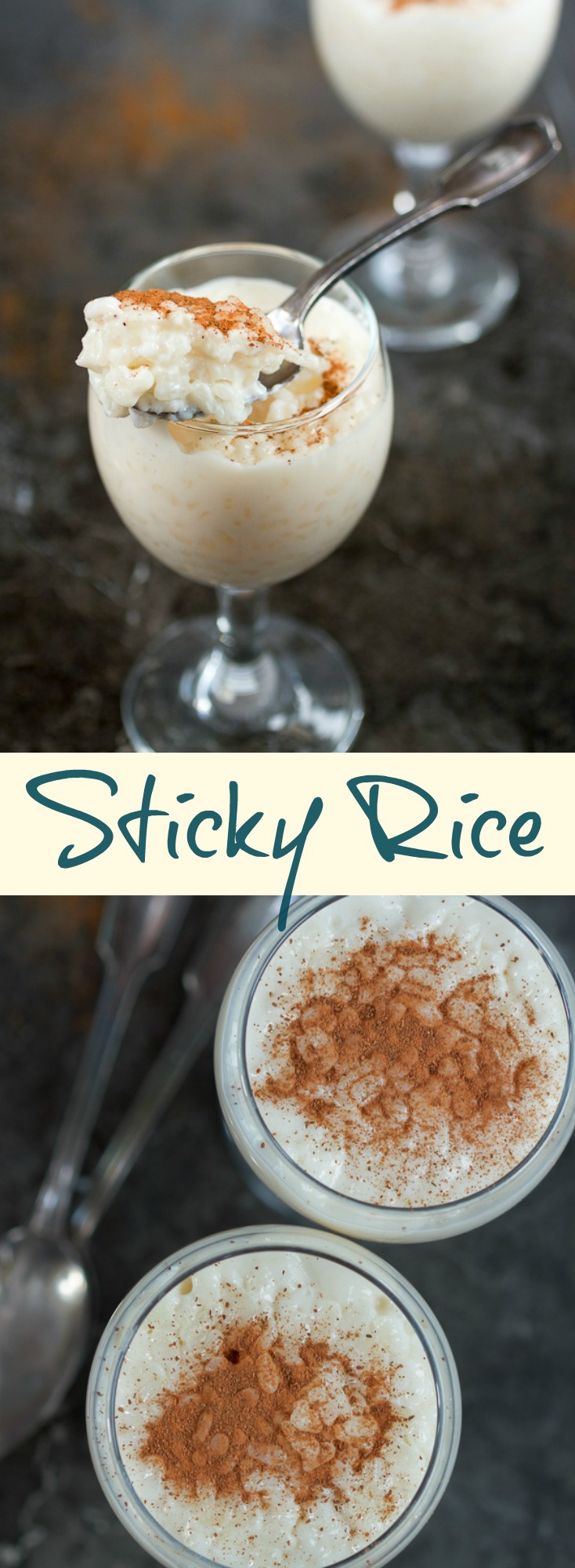 Sticky rice: rice cooked in milk and sugar. A dish as ordinary, and as extra-ordinary as vanilla ice-cream. 
