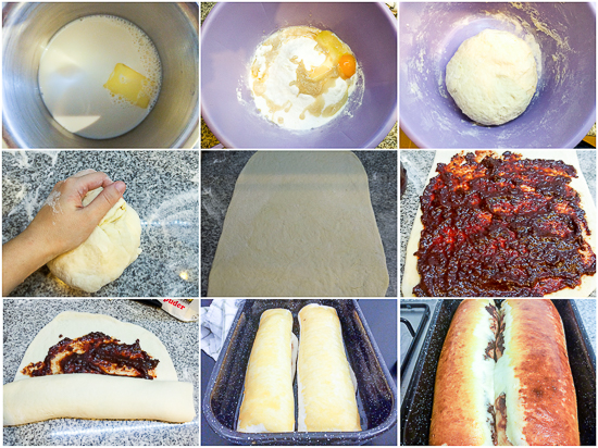 A quick guide for plum jam filled strudel pastry. Smooth, soft, warm, perfect with your favorite cup of tea. 