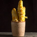 Golden bread sticks, painted with salt with just the right amount of crunch. You'll never try other bread sticks again.